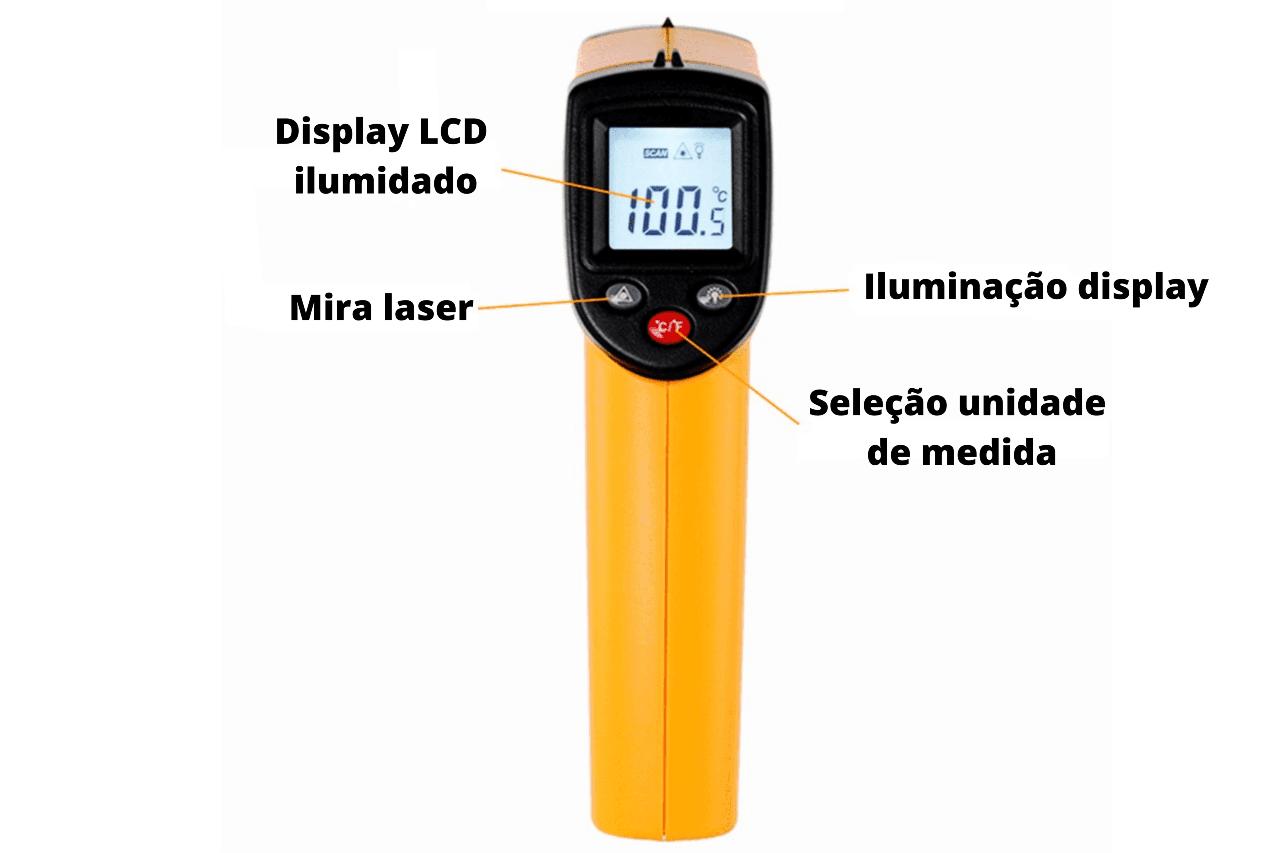 Kit Termômetros: Infravermelho Laser + Espeto