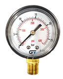 Manômetro DN53 Caixa em ABS sem Glicerina Saída Vertical 1/4” NPT de 0 a 25 Bar - MAN-GB-3820N025