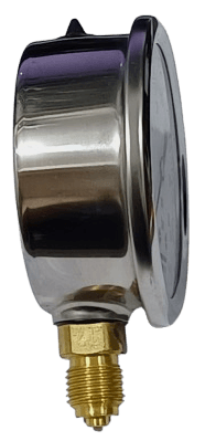 Manômetro DN63 Caixa em Aço Inoxidável com Glicerina Saída Vertical 1/4” BSP de 0 a 16 Bar - MAN-GB-3822016
