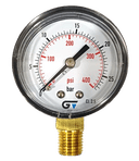 Manômetro DN53 Caixa em ABS sem Glicerina Saída Vertical 1/4” NPT de 0 a 25 Bar - MAN-GB-3820N025