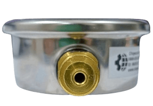 Manômetro DN63 Caixa em Aço Inoxidável com Glicerina Saída Vertical 1/4” BSP de 0 a 25 Bar - MAN-GB-3822025