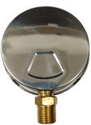 Manômetro DN100 Caixa em Aço Inoxidável com Glicerina Saída Vertical 1/2” BSP de 0 a 10 Kgf/cm² - MAN-VC0-10BAR