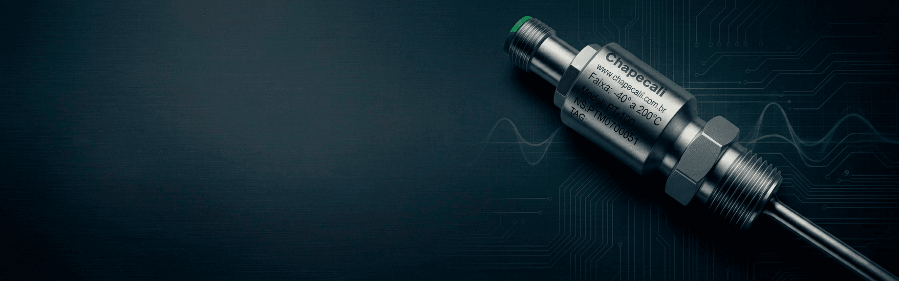 Sensor PT-100 Total Inox fabricado pela Chapecali