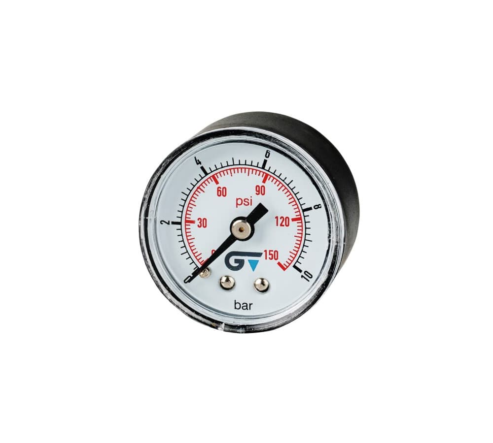 Manômetro DN40 Caixa em ABS sem Glicerina Saída Horizontal 1/8” BSP de 0 a 10 Bar - MAN-GB-3802010